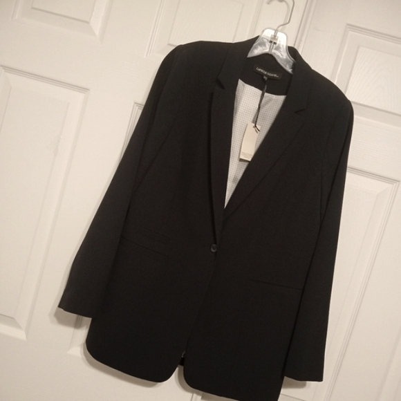 Capsule Work Blazer Office Jacket Career Wear Sz 10 Black - Picture 2 of 10